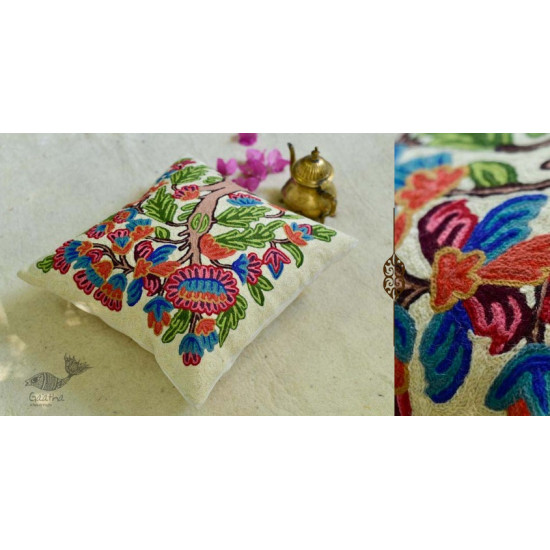 गुल ✩ Kashmiri Ari Embroidery Cushion Cover (16 x 16) ✩ 19