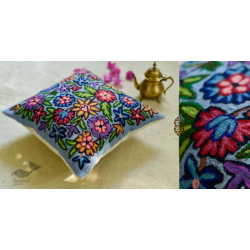 गुल ✩ Kashmiri Ari Embroidery Cushion Cover (16" x 16") ✩ 20