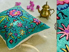 गुल ✩ Kashmiri Ari Embroidery Cushion Cover (16" x 16") ✩ 21