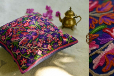 गुल ✩ Kashmiri Ari Embroidery Cushion Cover (16" x 16") ✩ 32