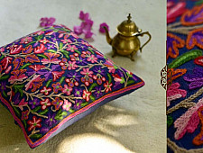 गुल ✩ Kashmiri Ari Embroidery Cushion Cover (16" x 16") ✩ 32