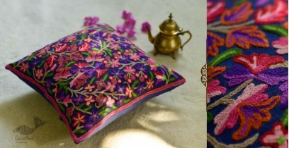 गुल ✩ Kashmiri Ari Embroidery Cushion Cover (16" x 16") ✩ 32