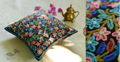 गुल ✩ Kashmiri Ari Embroidery Cushion Cover (16" x 16") ✩ 33