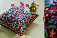 गुल ✩ Kashmiri Ari Embroidery Cushion Cover (16" x 16") ✩ 34