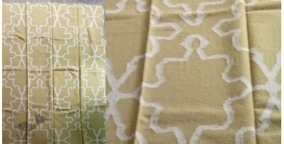 Handwoven Durri ( Wool by Cotton  8 X 5 Feet ) - Sand Yellow Color