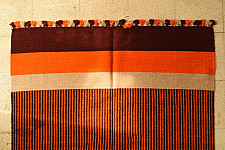 Sulochana ~ Woolen Durrie ( 4' X 6' ) ~ Orange & Maroon