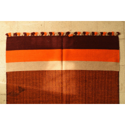 Sulochana ~ Woolen Durrie ( 4' X 6' ) ~ Orange & Maroon