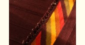 hand woven woolen durrie Dark Brown