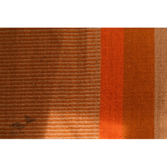 hand woven woolen durri Light Brown Stripes