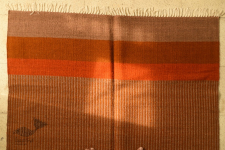 Sulochana ~ Woolen Durrie ( 4' X 6' ) ~ Light Brown Stripes