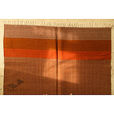 Sulochana ~ Woolen Durrie ( 4' X 6' ) ~ Light Brown Stripes