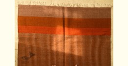 Sulochana ~ Woolen Durrie ( 4' X 6' ) ~ Light Brown Stripes