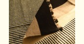 hand woven woolen durri Black & Off White