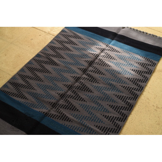 hand woven woolen durri zig zag