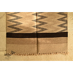 Sulochana ~ Woolen Durrie ( 3' X 5' ) ~ Black Zig Zag