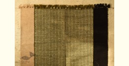 Sulochana ~ Woolen Durrie ( 3' X 5' ) ~ Mehndi Green Stripes