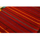 hand woven woolen durrie - Dark Red Striped