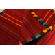 hand woven woolen durrie - Dark Red Striped