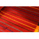 hand woven woolen durrie - Dark Red Striped