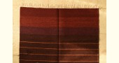 hand woven woolen Durrie ( 3' X 5' ) ~ Brown