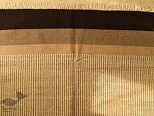 Sulochana ~ Woolen Durrie ( 4' X 6' ) ~ Light Grey Stripes 