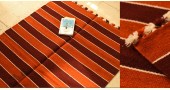 hand woven woolen durri - Horizontal Stripes