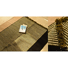 Sulochana ~ Woolen Durrie ( 3' X 5' ) ~ Mehndi Green Stripes