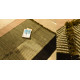 hand woven woolen durri Green Stripes