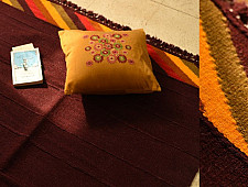 Sulochana ~ Woolen Durrie ( 4' X 6' ) ~ Dark Brown