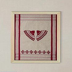 Home And Living | Handmade Embroidered ~ Japi Fabic Wall art 15 x 17 inches-Unframed