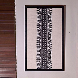Home And Living | Handmade Embroidered ~ Kachari Handwoven Artwork from Assam - White 