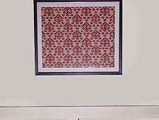 Home And Living | Handmade Embroidered ~ Gach Handwoven Artwork from Assam-Red 