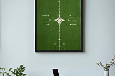 Home And Living | Handmade Embroidered ~ Boro Tribe Wall art 8 x 14 inches