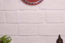 Home And Living | Handmade ~ Kutch Lippan Mud Work Fish - Terracotta