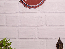 Home And Living | Handmade ~ Kutch Lippan Mud Work Fish - Terracotta