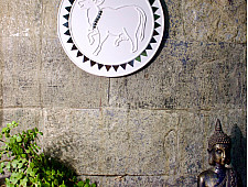 Home And Living | Handmade ~ Kutch Lippan Mud Work Holy Cow - White