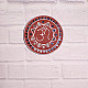 Shop Kutch Lippan Mud Work Om symbol - Terracotta