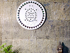 Home And Living | Handmade ~ Kutch Lippan Mud Work Tortoise - White