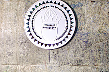 Home And Living | Handmade ~ Kutch Lippan Work / Mud Art Kalash - White