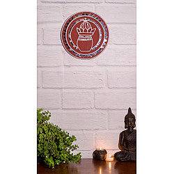 Home And Living | Handmade ~ Kutch Lippan Mud Work Kalash - Terracotta