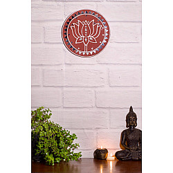 Home And Living | Handmade ~ Kutch Lippan Mud Work Lotus - Terracotta
