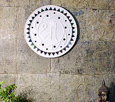 Home And Living | Handmade ~ Handmade ~ Kutch Lippan Mud Work Shree- White