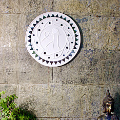 Home And Living | Handmade ~ Handmade ~ Kutch Lippan Mud Work Shree- White