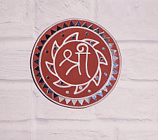 Home And Living | Handmade ~ Kutch Lippan Mud Work Shree- Terracotta