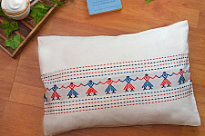 Home And Living | Asomiya Handwoven Cotton Cushion Cover - Tribal motif (14 x 20 inches)