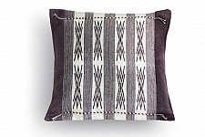 Home And Living | Handwoven Japf Grey and White Tribal Cushion Cover