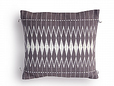 Home And Living | Handwoven Dzukou Grey and White Cotton Cushion Cover