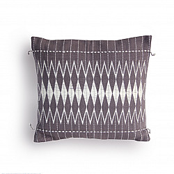 Home And Living | Handwoven Dzukou Grey and White Cotton Cushion Cover