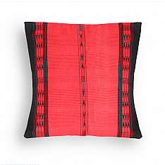 Home And Living | Handwoven Khonoma Red and Black Tribal Cushion Cover