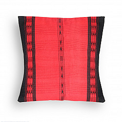 Home And Living | Handwoven Khonoma Red and Black Tribal Cushion Cover